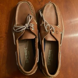 Sperry men’s shoes boat tan leather size 10.0